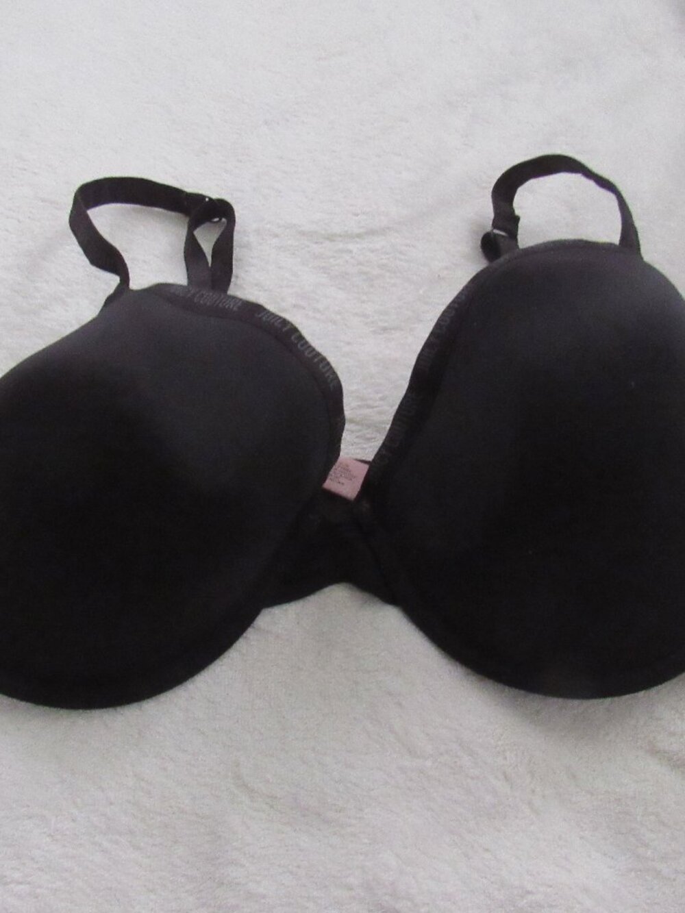 Juicy Couture Black Padded Bra Size 40D USED